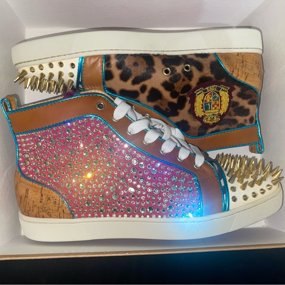 “RARE NO LIMIT” Christian Louboutin Multicolor Spiked Sneakers